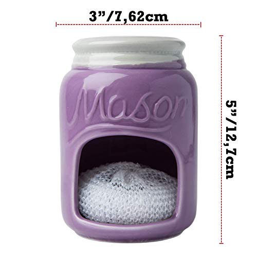 image for Comfify Ceramic Kitchen Sponge Holder Sink Caddy - Kitchen Décor And 