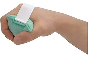 NYOrtho Hand Contracture Cushion 5" x 2.5" - 2-Pack Palm Grips for Stroke Recovery & Orthopedic Support - Latex-Free, Odor-Control, Sweat-Resistant, Machine Washable Palm Protector with Elastic Strap