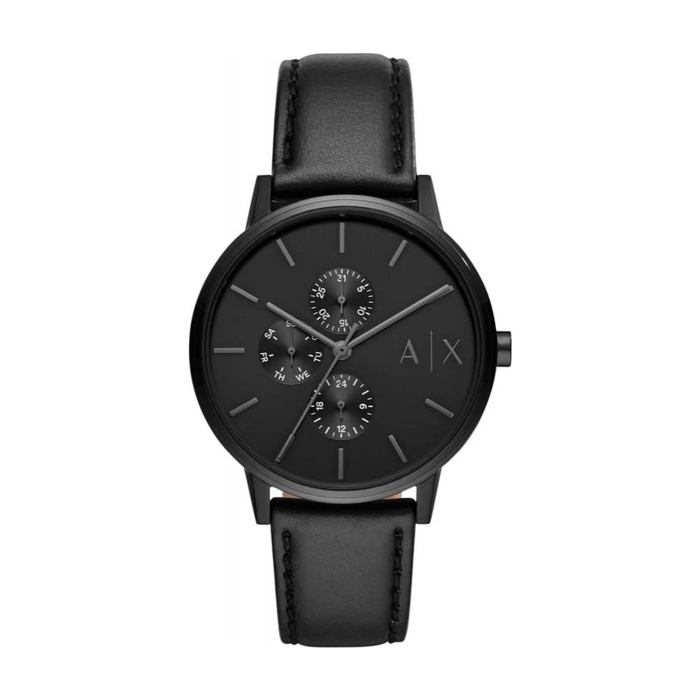 Armani Exchange Watch For Men, Chronograph Movement and 42mm Case Size with Stainless steel, Leather or Silicone strap