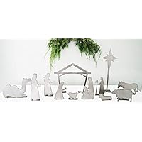 12 Piece Metal Christmas Nativity Set