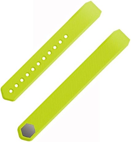 Etoper Silicone Large Small Wrist Bands for Fitbit Alta Fitness Tracker Accessories with Metal Buckle Replacement(WristbandBandsSize-Large-Green)