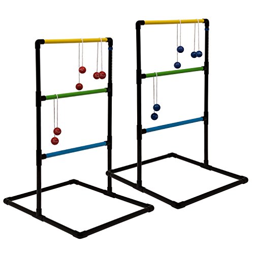 Champion Sports Outdoor Ladder Ball Game: Backyard Party, Camping & Beach Games Ladder Golf Set for Adults and Kids with Bolas Balls and Carrying Case (Best Ladder Golf Set)