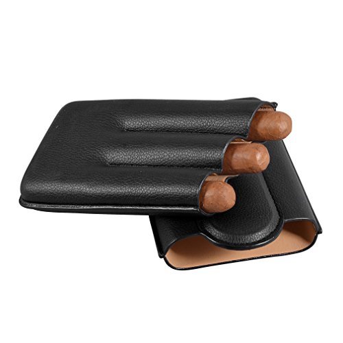 Volenx Cigar Case，3-finger Cigar Travel Case with Cigar Cutter - Thumbnail 4