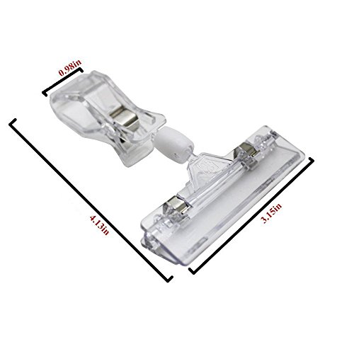 20PACK Clear Plastic Rotatable POP Clip-on Style Merchandise Sign Display Clip Tag Holders