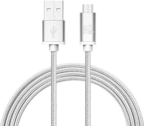 SOOSPY 3.3 Feet Micro USB Cable ,A Male to Micro B Charge and Sync Cord for Android/Samsung/Windows/Camera and other Device(Silver)