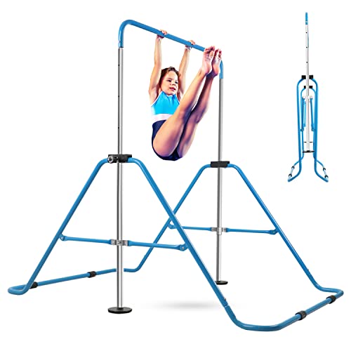 BEEYEO Gymnastics Bar for Kids, Expandable Horizontal Gymnastics