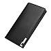 PULABO Mens Long Style Leather Wallet Card Case Cash Receipt Holder Organizer