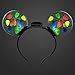 Disney Parks Mickey Mouse Holiday Animated Glow Light-up Ears Headband