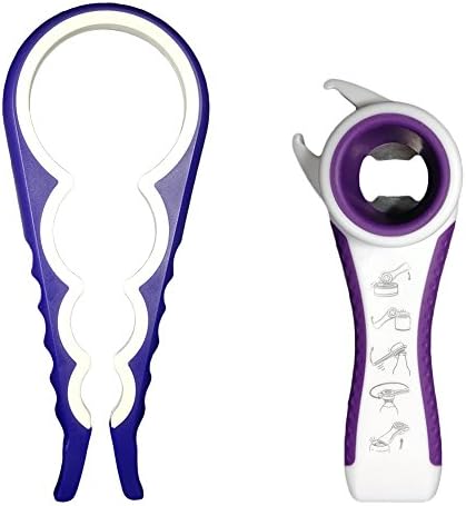 Jar Opener Bottle Opener Can Opener Mobility Aids Grip For Seniors Rheumatoid Arthritis Products Lid Twist Off Gripper For Arthritis Hands Any Size Grip Quality Kitchen Gadgets and Tools Set