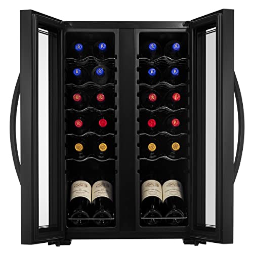 NutriChef PKCWC240 Cooler for White and Red Wines Chiller, Freestanding