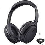 Avantree Active Noise Cancelling Bluetooth 4.1 Headphones Mic, Wireless Wired Comfortable Foldable Stereo ANC Over Ear Headset, Low Latency TV PC Phone - ANC032 [24M Warranty]