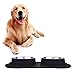 Large Dog Bowl, JISIMI Two 2 x 51 Ounce Stainless Steel Dog Bowls Pet Bowl Feeding Station with Anti-Spill Non-Skid Bone Shape Silicone Mat for Medium to Large Dogs