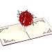 Paper Spiritz Rose Pop up Cards Birthday with Envelope - Laser Cut Pop up Cards Couples Her Husband Women - 3D Graduation Birthday Thank You Anniversary Card all Occasion