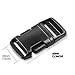 Multi-Size Side Release Buckles Heavy Duty Plastic Buckles Quick Release Buckle (25 mm,6 PCS)