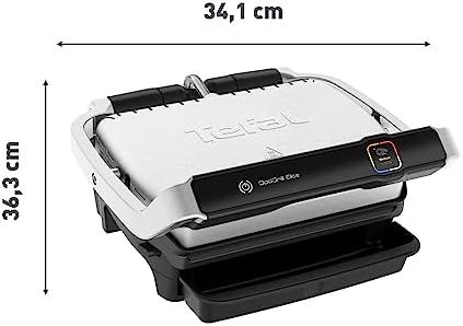 Optigrill Elite GC750D Grill parrilla eléctrica interior y exterior, sensor y 12 programas automáticos, sellado rápido, apto para lavavajillas, antiadherente, función sandwichera