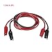uxcell Double Ended Test Lead Alligator Clip Wire Jumper Cable 1.3meter Long 2pcs