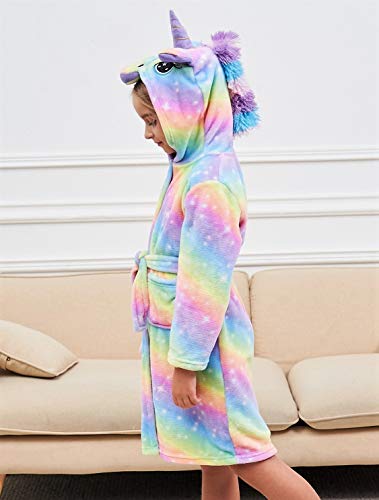 5 Unicorn+Hooded+Bathrobe+Sleepwear+Matching