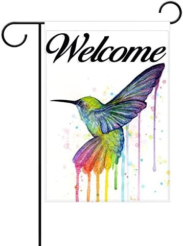 Coolstuffs Hummingbird Birds paintings Garden Flag 12 X 18 Inch 100% Polyester Home Decor Flag