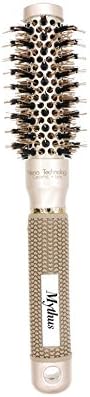 Mythus Rose Gold Thermal Nano Ionic Round Hair Ceramic Comb Brushes 4 Size Available For Hair Curling,Hair Drying,Styling (25#)