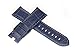 24mm Grain Leather Strap Navy Blue Deployment Watch Band Blue Stitch Made for PANERAI by Vintage G