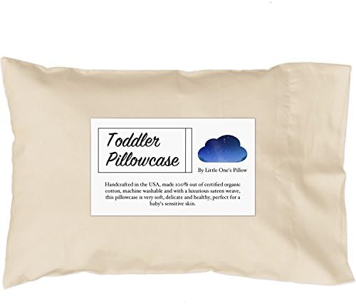 Toddler Pillowcase - 100% Super-Soft Organic Cotton, Luxurious Sateen Weave - Handmade in The USA, Healthy and Safe for a Baby’s Sensitive Skin