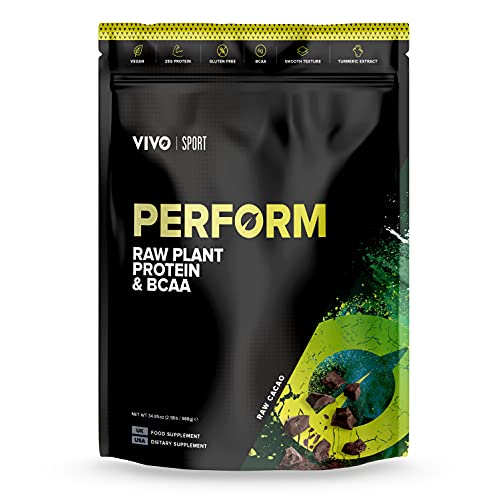 Vivo Life Perform Vegan Protein Powder, Raw Cacao Flavor, 26 Servings