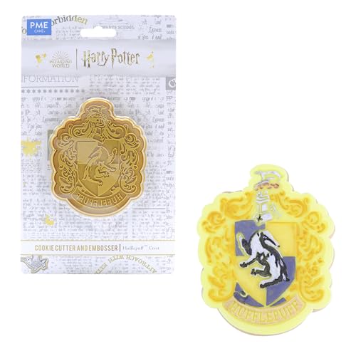 PME Harry Potter Cookie Cutter & Embosser, Hufflepuff Crest