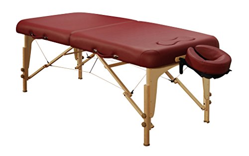 Mt Massage Midas-Girl 30'' Breast Recess Professional Portable Massage Table Package(Burgundy)