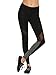 SweatyRocks Women's Stretchy Skinny Sheer Mesh Insert Workout Leggings Yoga Tights, Black, L