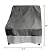 2 Pack Deep Chair Patio Cover - Outdoor Furniture Cover (Dark Grey w/ Grey Trim)