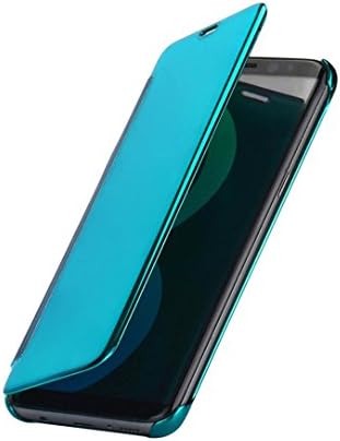 Sinwo Smart window Sleep Wake UP Flip Leather Case Acrylic Cover For Samsung Galaxy S8 Plus (Blue)