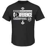 NHL Los Angeles Kings Men's Crease Conference Champs Tee, Black, X-Large