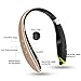 [Newest Design] Foldable Bluetooth Headset, Senbowe™ Upgrade Wireless Neckband Bluetooth Headset with Retractable Earbud and Foldable Design for iPhone, Android, Other Bluetooth Enabled Devices