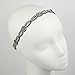 Lux Accessories Seed Bead & Rhinstone Stretch Fit Beaded Headband Head Piece