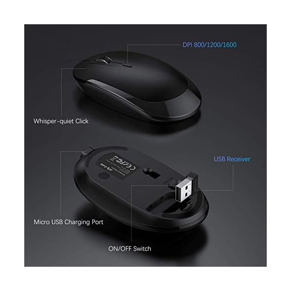 Jelly-Comb-Wireless-Keyboard-and-Mouse-Combo-24G-Wireless-Rechargeable-Keyboard-Qwerty-UK-Layout-and-Mice-with-USB-Receiver-for-PC-Laptop-Computer-Black Jelly Comb Wireless Keyboard and Mouse Combo, 2.4G Wireless Rechargeable Keyboard Qwerty UK Layout and Mice with USB…