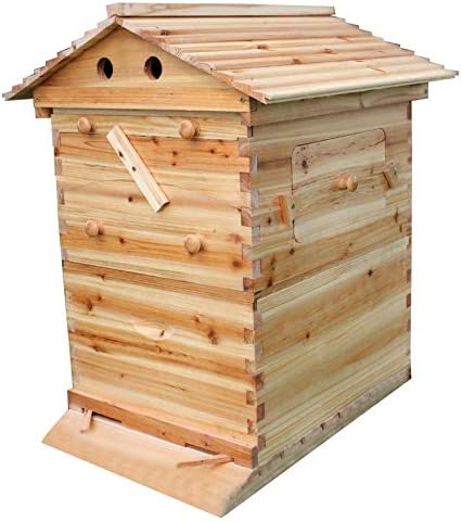 lubishengwuliu Automatic Wooden Beehive House, Beehive Frame Bee Hive Wooden Bees And Beekeeping Equipment Beehive Supply Beekeeper Tool