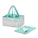 Stella Mia Diaper Caddy with Changing Pad - Extra-Large Portable Nursery Diaper Stacker - Changing Table Organizer for Baby Essentials - Perfect Baby Shower Gift, Baby Registry Must Have