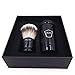 Parker Safety Razor 100% Silvertip Travel Shave Brush - Black Handle