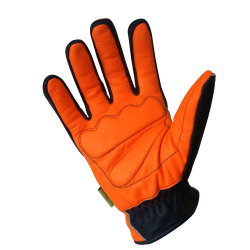 Missing Link Communique Gloves (Black/HiViz Orange, Small)
