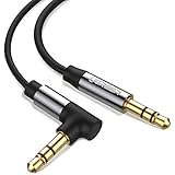 UGREEN 3.5mm Auxiliary Stereo Audio Jack to Jack Cable 90 Degree Right Angle for Apple iPhone, iPod, iPad, Samsung,Smartphones, Tablets and Speakers (1.5FT)