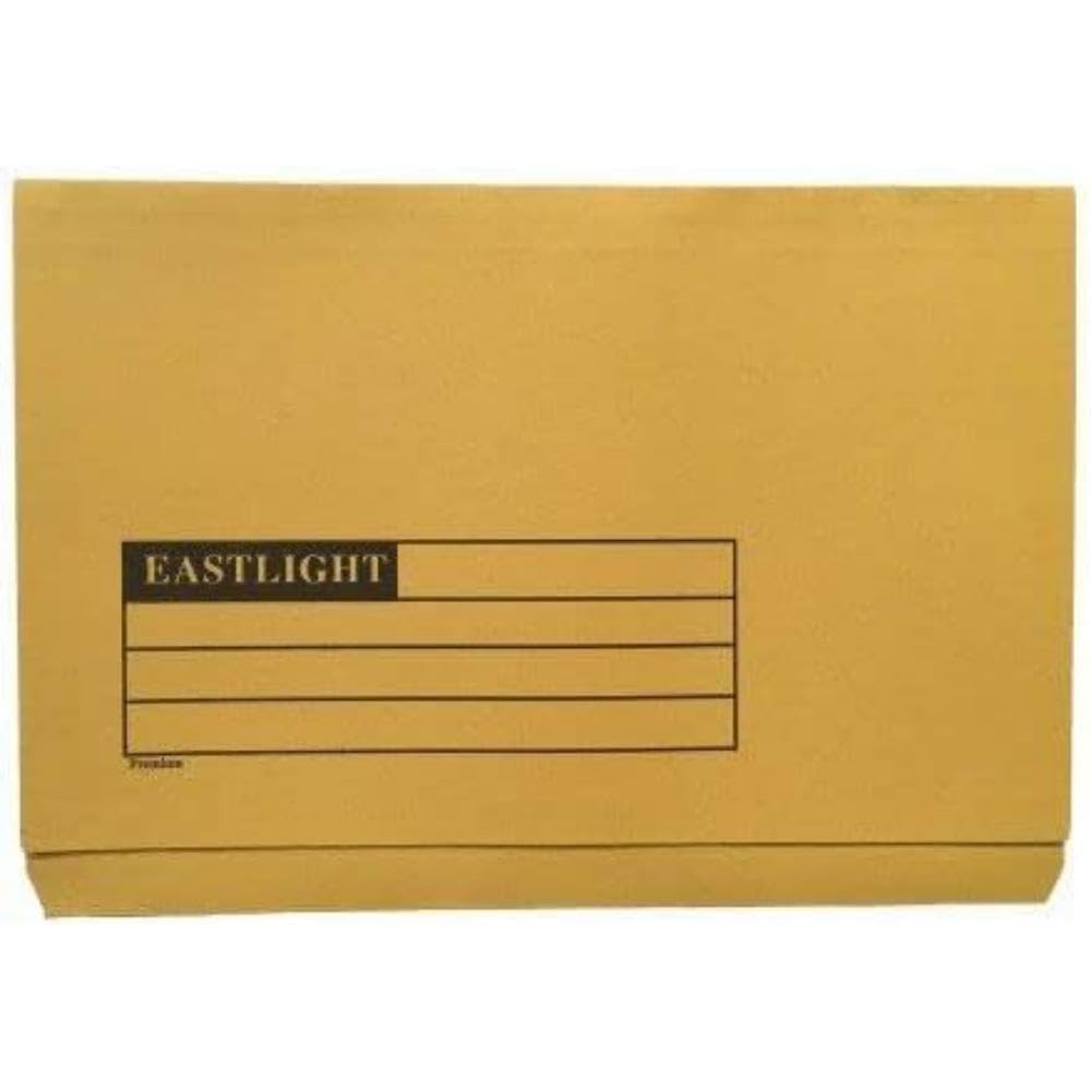 Document Wallet Full Flap, Foolscap, 270gsm, Yellow, Pack of 50