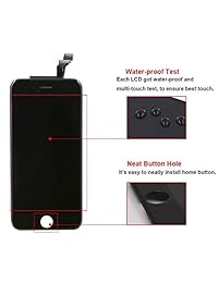 Pushang - Pantalla de repuesto para iPhone 6 (4,7 pulgadas, digitalizador táctil, pantalla LCD + herramientas de reparación completa + protector de pantalla, compatible con modelo A1549, A1586, A1589