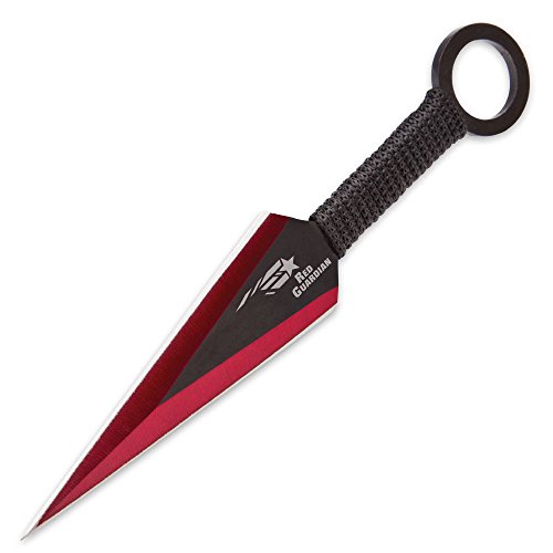 K EXCLUSIVE Red Guardian Ninja Sword and Kunai/Throwing Knife Set with Sheath - Thumbnail 2
