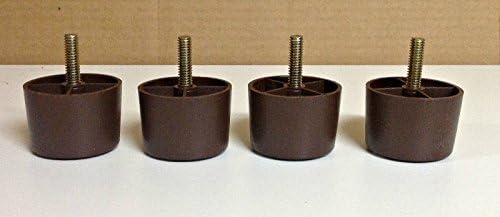 Furniture Legs Furniture Feet 1 1/2" Plastic Sofa Legs Couch Brown 4