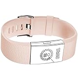 Humenn Fitbit Charge 2 HR Accessory Band for Women, Blush Pink, Small