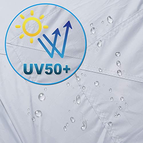 NSdirect 10 x 20 ft Pop Up Outdoor Canopy Tent,Heavy Duty Easy Portable Wedding Party Tent Carrying Bag Adjustable Folding Gazebo Pavilion Patio Shelter with 6 Removable Side Walls Tent,White - Thumbnail 2
