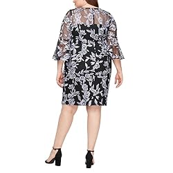 Alex Evenings Women's Plus Size Short Shift Dress