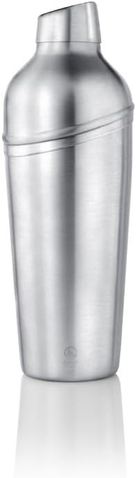 Leopold Vienna3-Piece Cocktail Shaker, 700ml, Stainless Steel, Silver, 8.6 x 8.6 x 23.8 cm