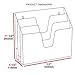 Acrimet Horizontal Triple File Folder Holder Organizer (Smoke Color)