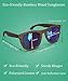 Polarized Bamboo Wood Sunglasses For Men & Women Featuring 11 LAYERED Lens |Wood Sunglasses With Distortion Free, Anti-Reflective & Anti-Scratch Lens -Light Weight Bamboo Sunglasses Wood Frame